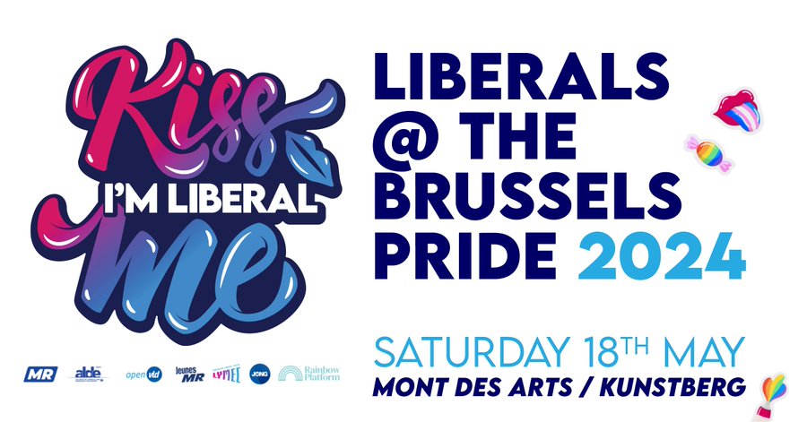 🏳️‍🌈The Brussels Pride parade will happen this Saturday 18 May 2024! More details here: bit.ly/3UGGBFU @MR_officiel @openvld @ALDEParty @RainbowP_EU