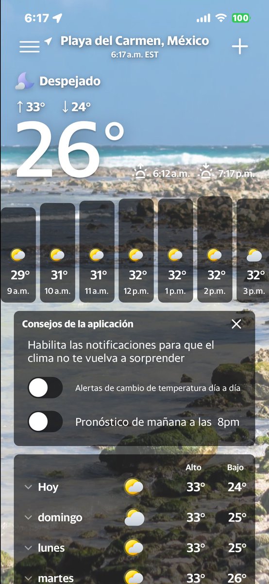 Clima #PlayaDelCarmen