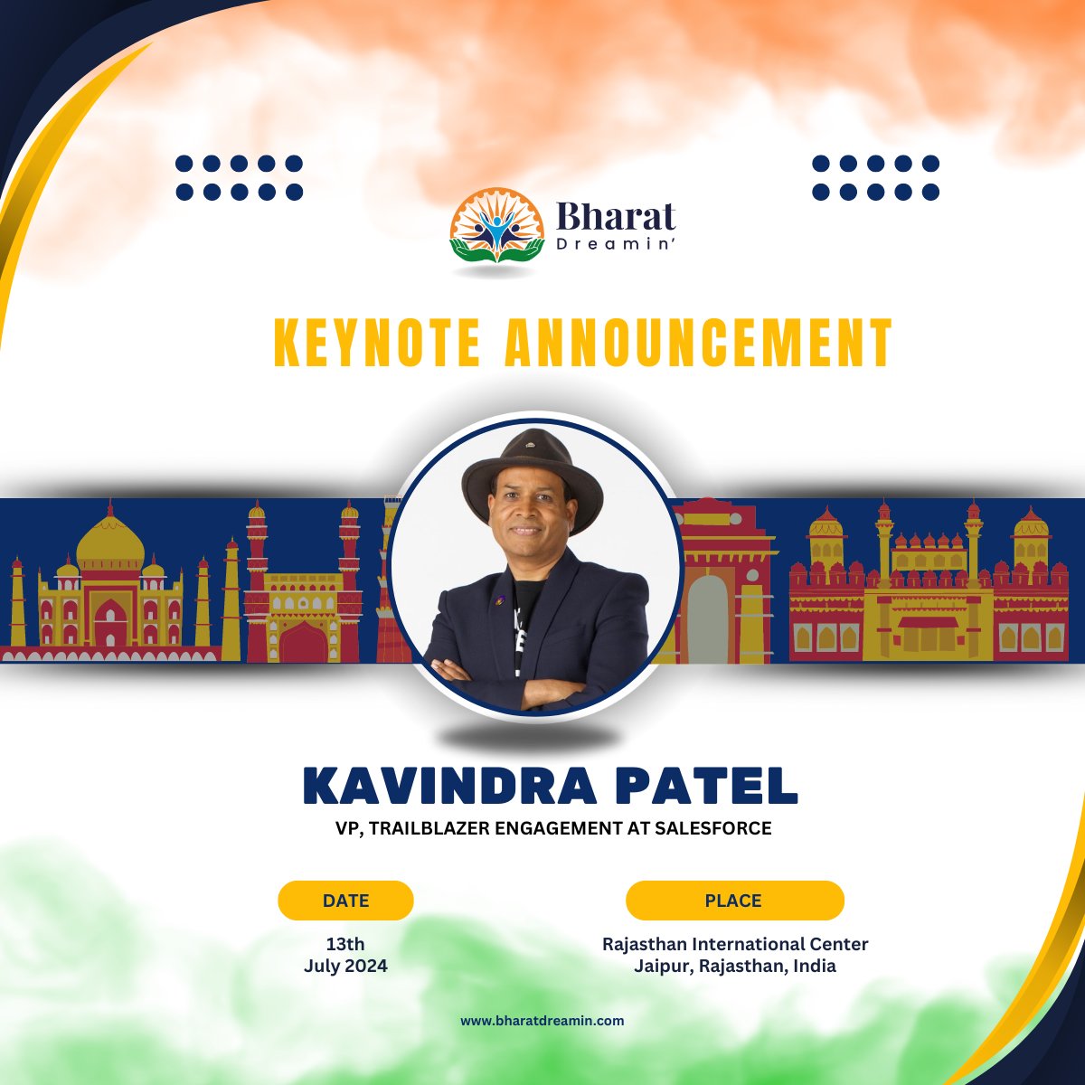 We're thrilled to announce @kavindrapatel as our keynote speaker, where he'll bring his wealth of experience and warmth to inspire and guide us further. Join us as he shares his insights which will undoubtedly leave a lasting impression. #trailblazercommunity #bharatdreamin