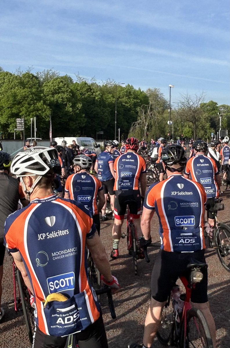 Promoting wellbeing and the Carten100 today - fantastic to see so many riders raising so much money