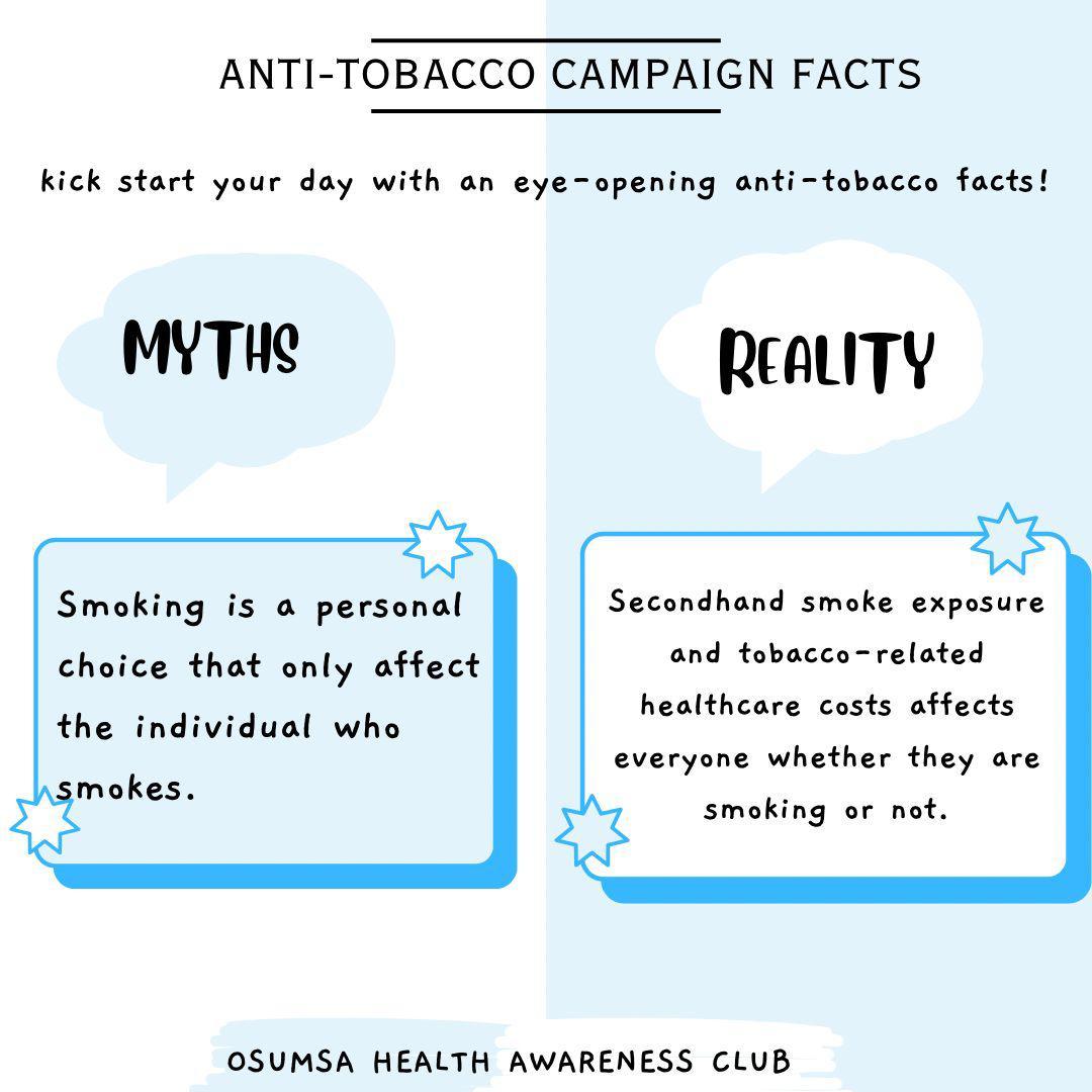 Your friend smokes or your neighbor smokes and you're not doing anything about it because 'it's not your lung'. No!! No!! No!! ❌ ❌ Studies have shown that second hand smoking is more dangerous than smoking directly.