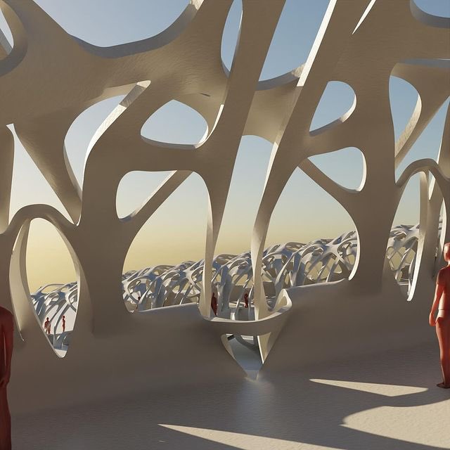 “Bridge” by @dimitarsp. Join our upcoming workshop, “Parametric Architecture with Blender” which will focus on organic fluid modeling and creating a catalog of related building and mesh typologies. This workshop will be led by experienced architect, designer, and educator…