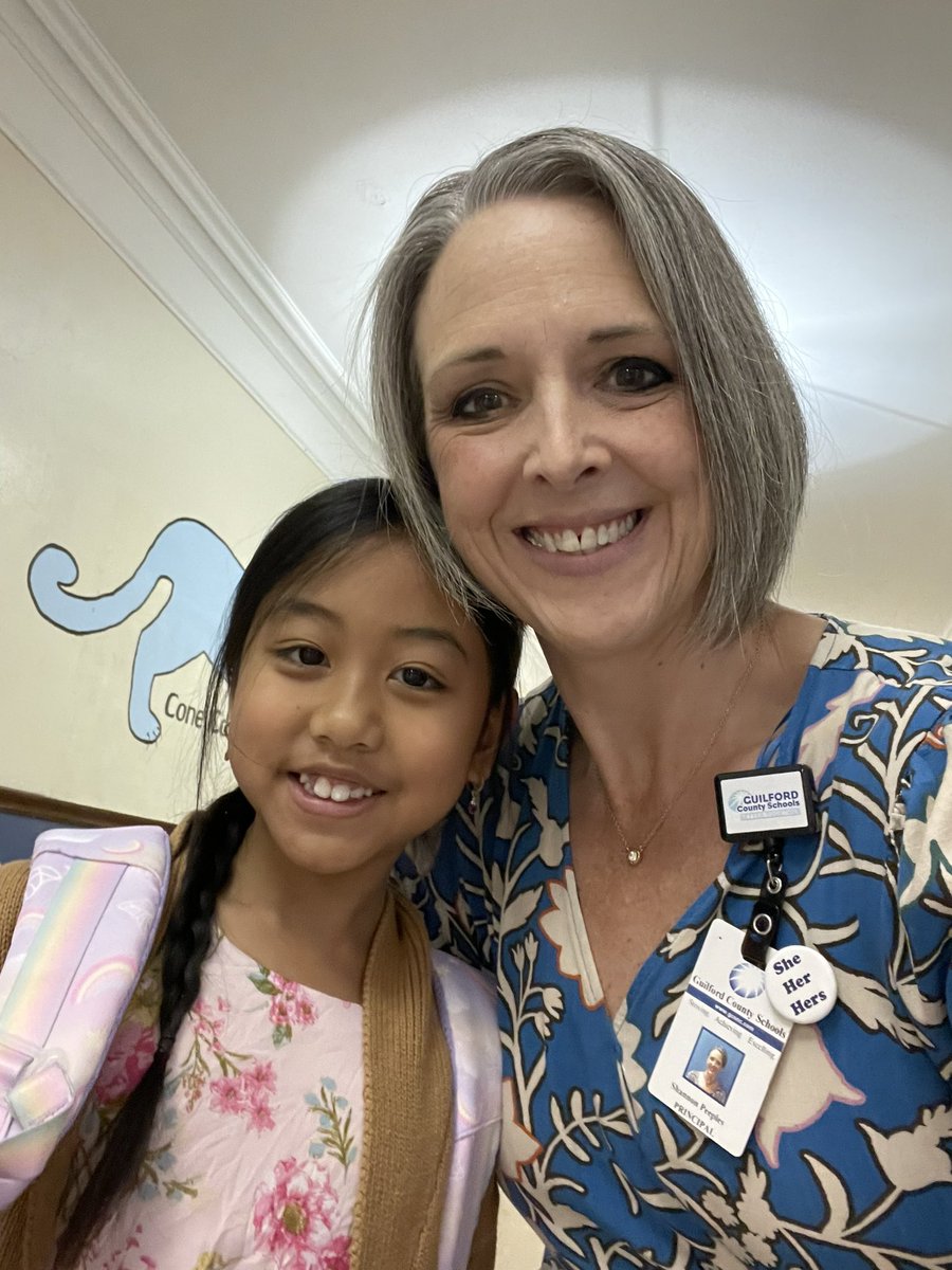 She stopped me one morning after our daily hug to say we were dressed alike, so of course we needed a selfie together! @ConeCougars #ChartYourCourse