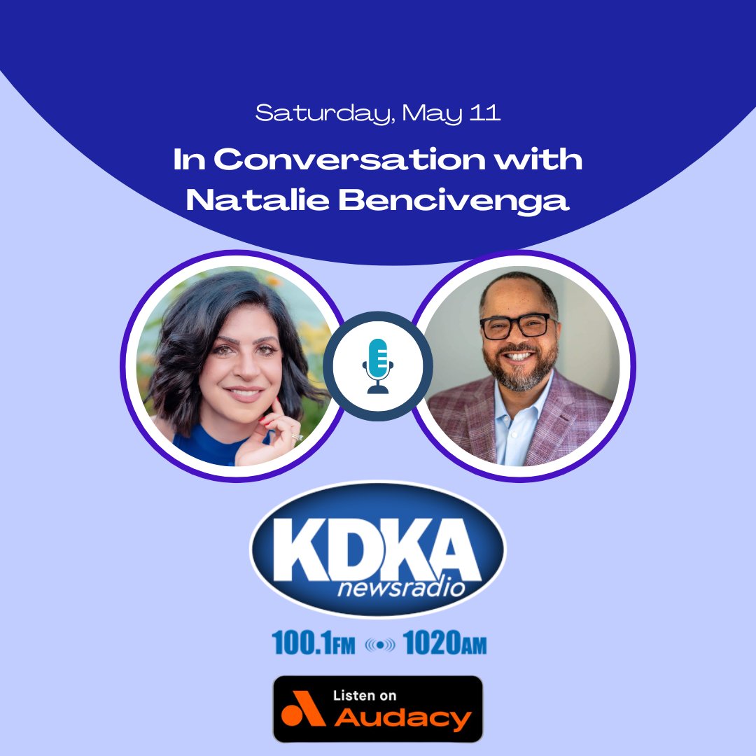 At 2:30PM today, I'm joining @NatalieBenci on her @KDKARadio show [In Conversation with Natalie Bencivenga. We're discussing why I launched The Black Wellness Group. You can catch the full show from 2PM-5PM on audacy.com/kdkaradio, @KDKARadio, or stream it on the @Audacy APP!