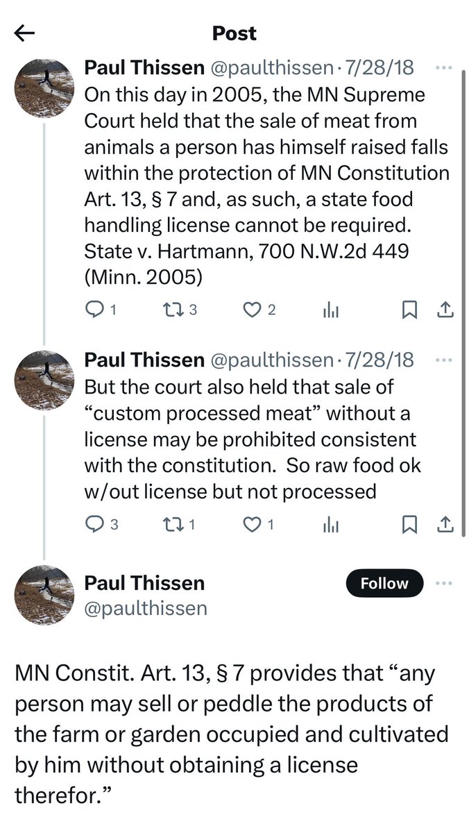 Thissen an associate justice on the Minnesota Supreme Court…

It appears that flower grown would qualify as long as it’s not further processed into hash or concentrates or any product manufactured or processed… edibles…