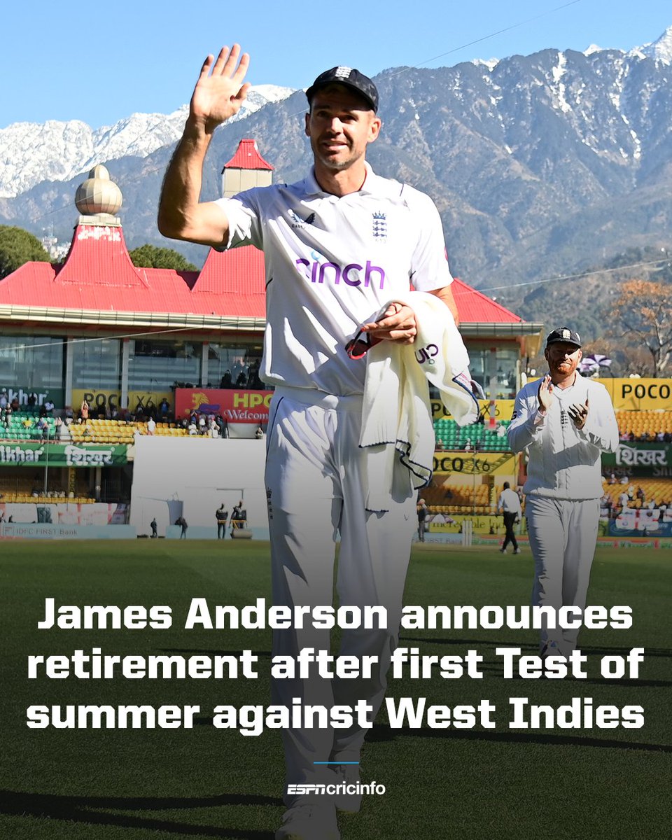 End of an Glorious Era 🥺

The Goat Jimmy Anderson announced his Retirement 💔

#TestCricket #englandcricket