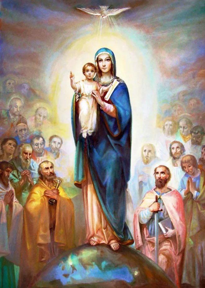 Today the Pauline Family celebrates the feast of Mary, Queen of the Apostles. Receive our prayer, O Mary, our Mother, Queen and Teacher. Beseech your Divine Son, the Lord of the harvest to send forth laborers into his vineyard. Mary, Queen of the Apostles, pray for us!