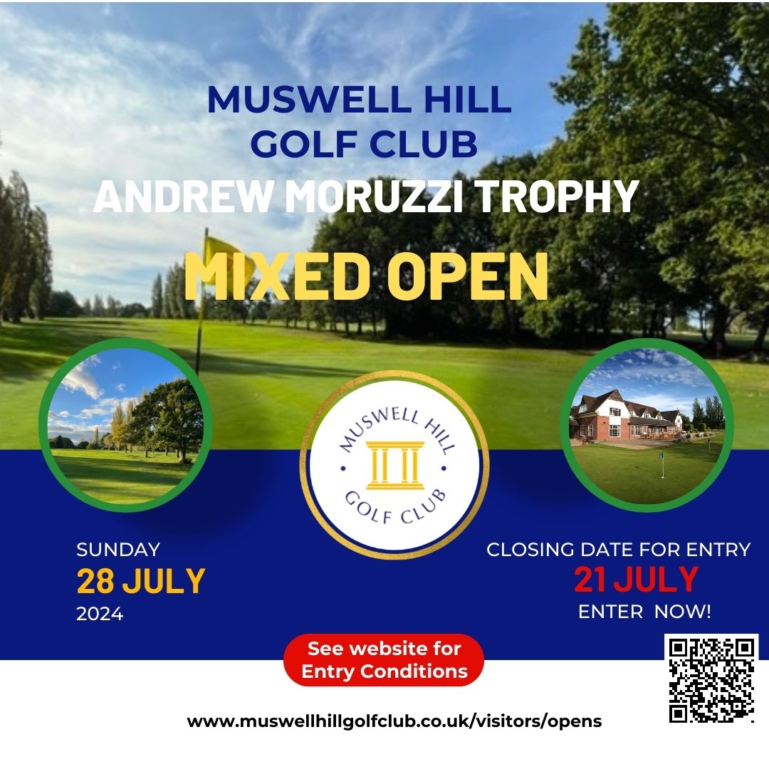 Have you considered entering our MIXED Open this Summer?

Why not the the Andrew Moruzzi Trophy on the 28th July - which is a GREENSOMES event 🏌️‍♂️🏆🏌️‍♀️

A host of prizes with food included on arrival & post golf

Please see ⬇️ for entry details

muswellhillgolfclub.co.uk/visitors/opens/

#essexgolf