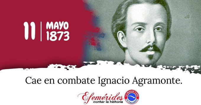 Hoy recordamos la trágica muerte de Ignacio Agramonte, héroe de la independencia cubana. El 11 de mayo de 1873, Agramonte cayó en combate cerca de Jimaguayú. Su muerte fue una gran pérdida para la causa cubana, pero su legado sigue inspirando a los cubanos hoy. @YudelkisOrtizB