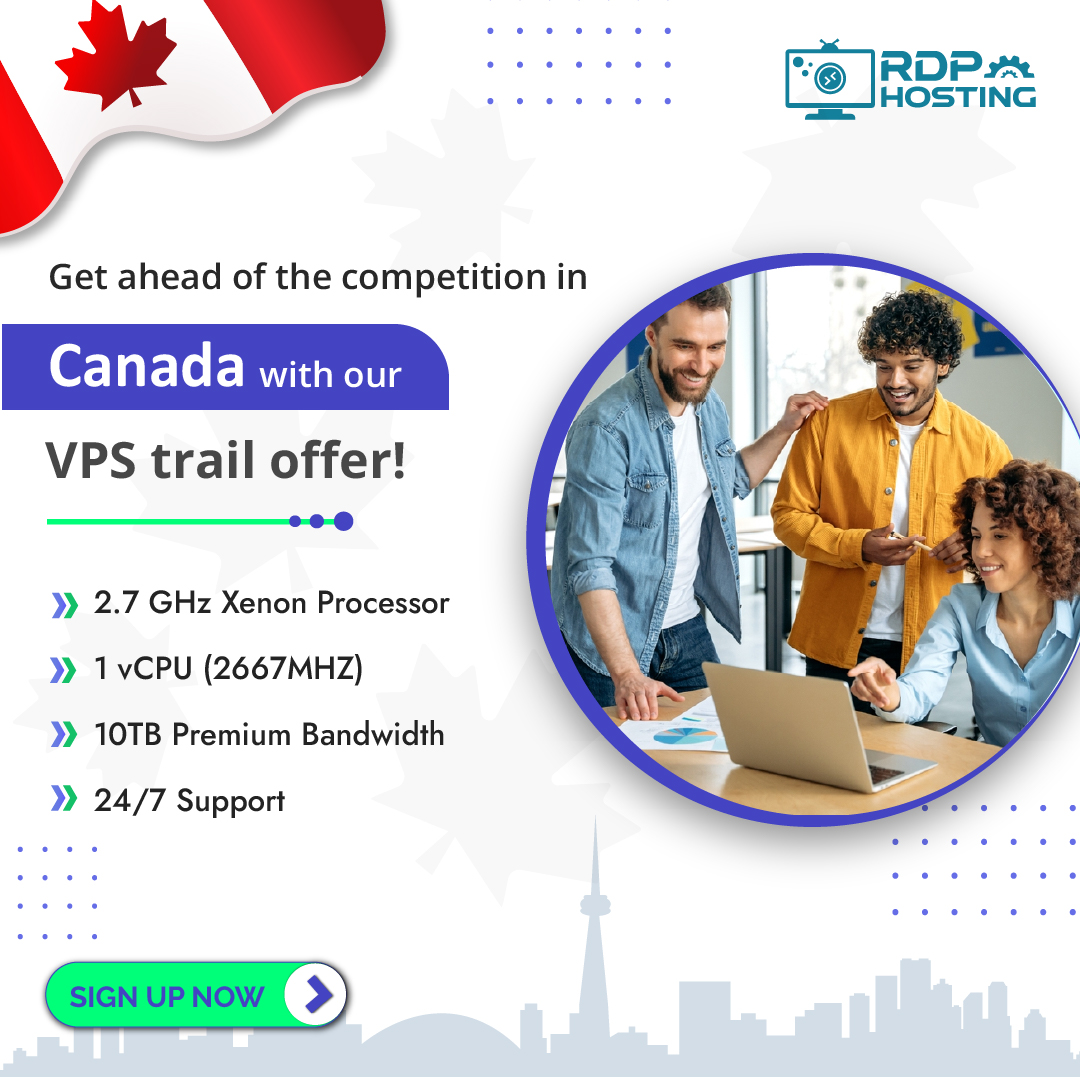 Get ahead of the competition in Canada with our VPS trial offer! Enjoy reliable hosting and customizable solutions for your business needs.
Grab the deal- rdphostings.com/vps-trial 
#VPSHosting #KamateraVPS