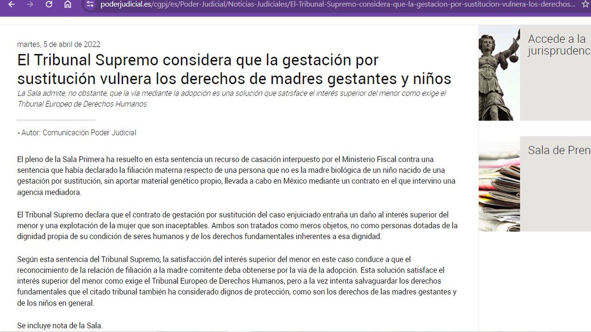 @kazetariak La gestación subrogada es el eufemismo para tratar de legitimar una infame práctica de compraventa de bebés de mujeres vulnerables y la explotación reproductiva de estas mujeres. La cuestión es que viola los DDHH de mujeres y bebés SI NO LO HACÉIS, DESINFORMAIS!