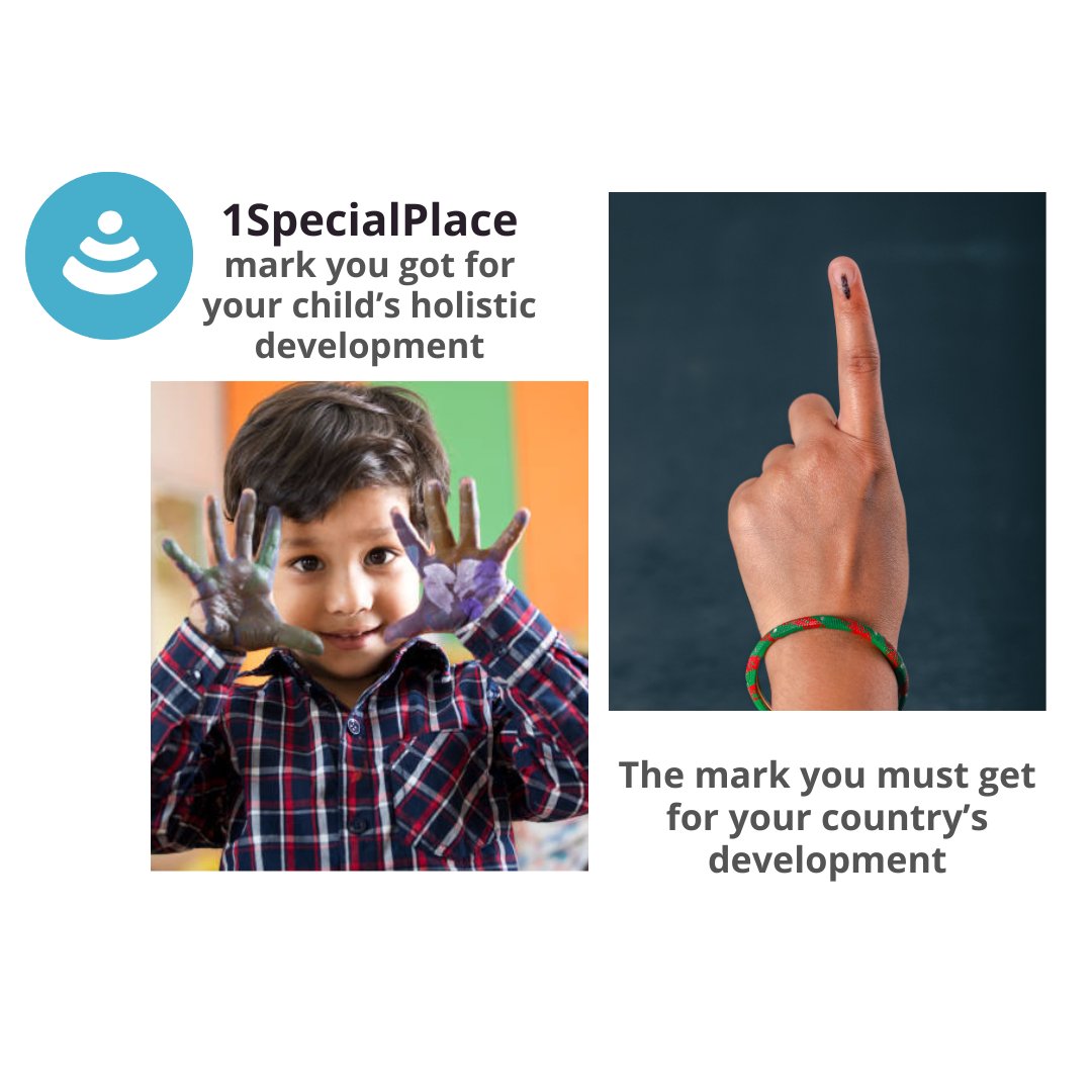1SpecialPlace mark for your child's holistic development is more than just a validation—it's a testament to the care, attention, and love poured into their growth. 
#EveryChildMatters  #MakeYourMark  #EveryVoteCounts  #CivicDuty #1SpecialPlace