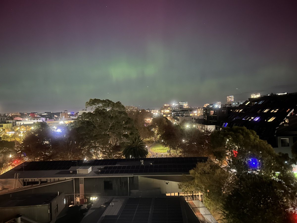 I can’t see the aurora but if I face my iPhone to the south and take a picture, the long exposure night mode sees all