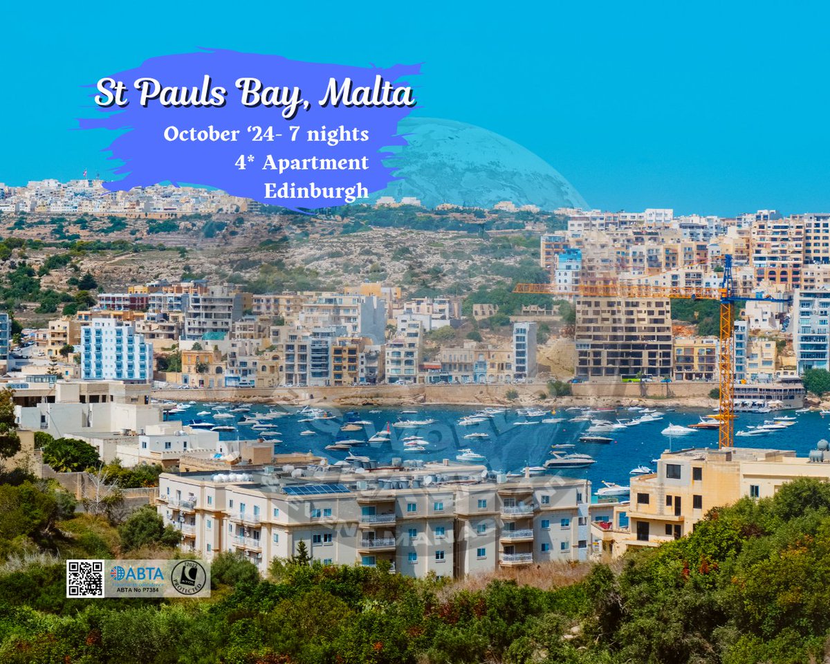 😍 😎  St Paul's Bay, Malta 😎 😍
📅 8 October 2024
💷 from £590𝓹𝓹
👉Visit 🌐facebook.com/BGWTEM2024 or Call 📞 01223 641678
#BGWorldTravel #accessibleholidays #deals #disabledholidays #disabledtravel #instatravel #travel #tourism #TravelTuesday #malta #stpaulsbay #autumn
