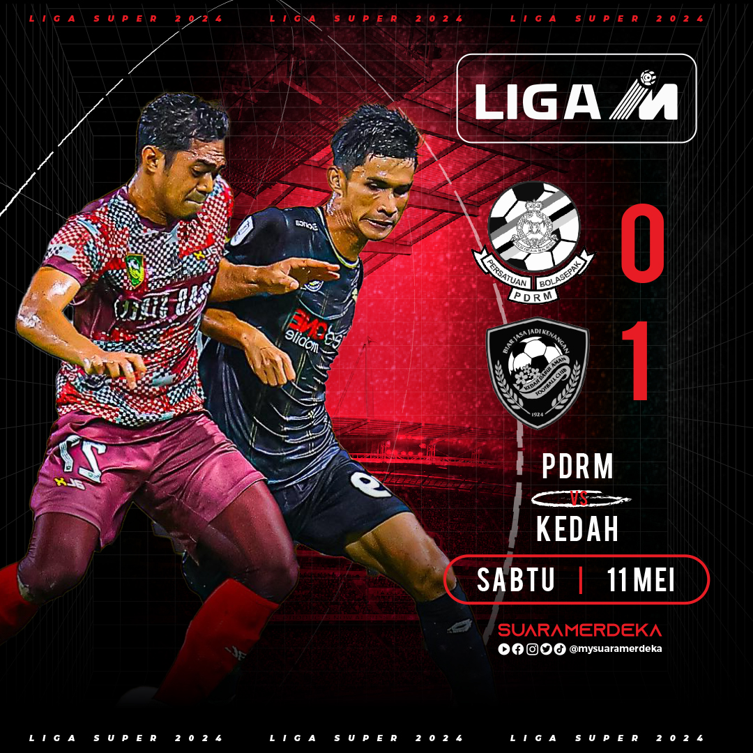 MerdekaSuara's tweet image. Keputusan Perlawanan Liga Super 2024

PDRM FC 0 - 1 KDA FC

#KDAFC #LigaSuper2024  #PDRMKDA