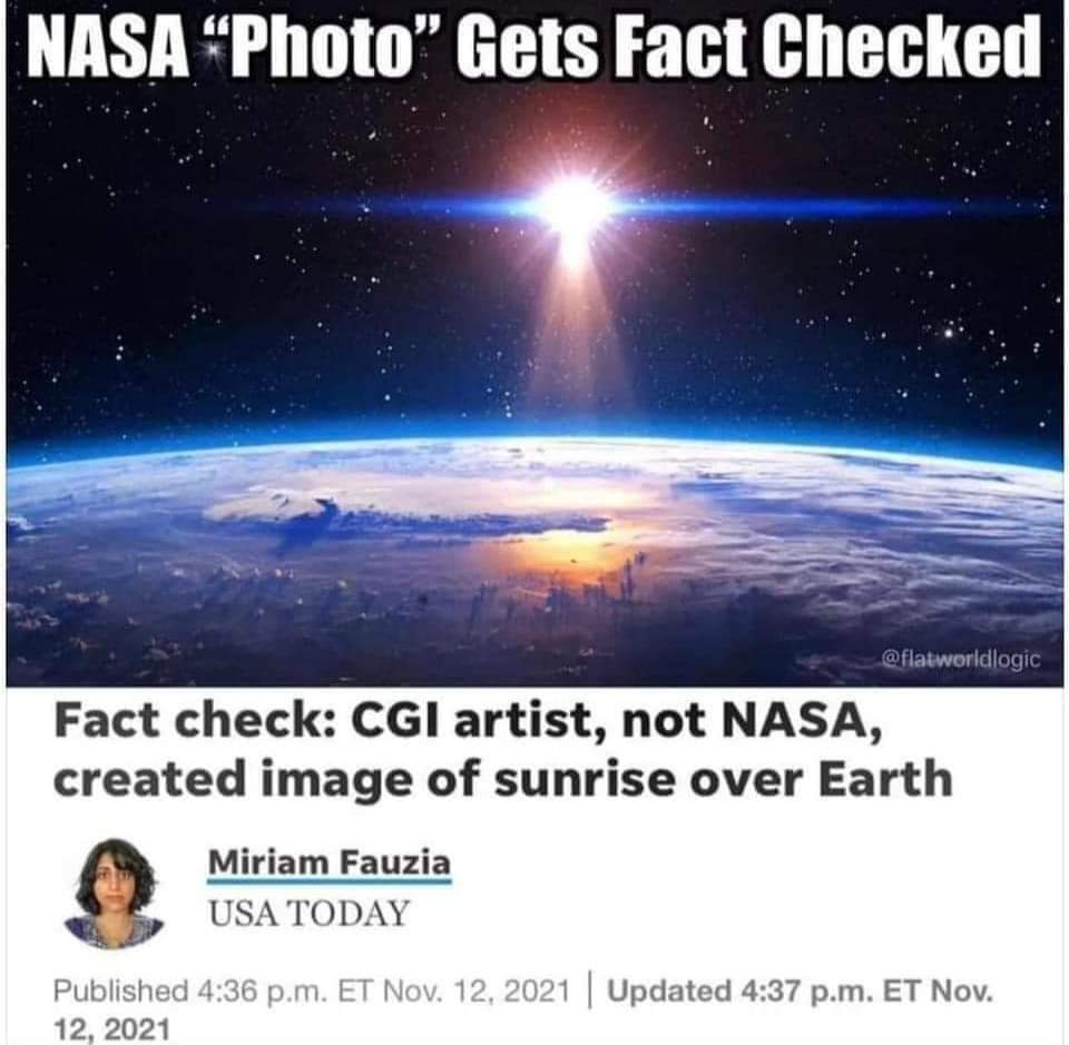 No photographs of earth from 'space'