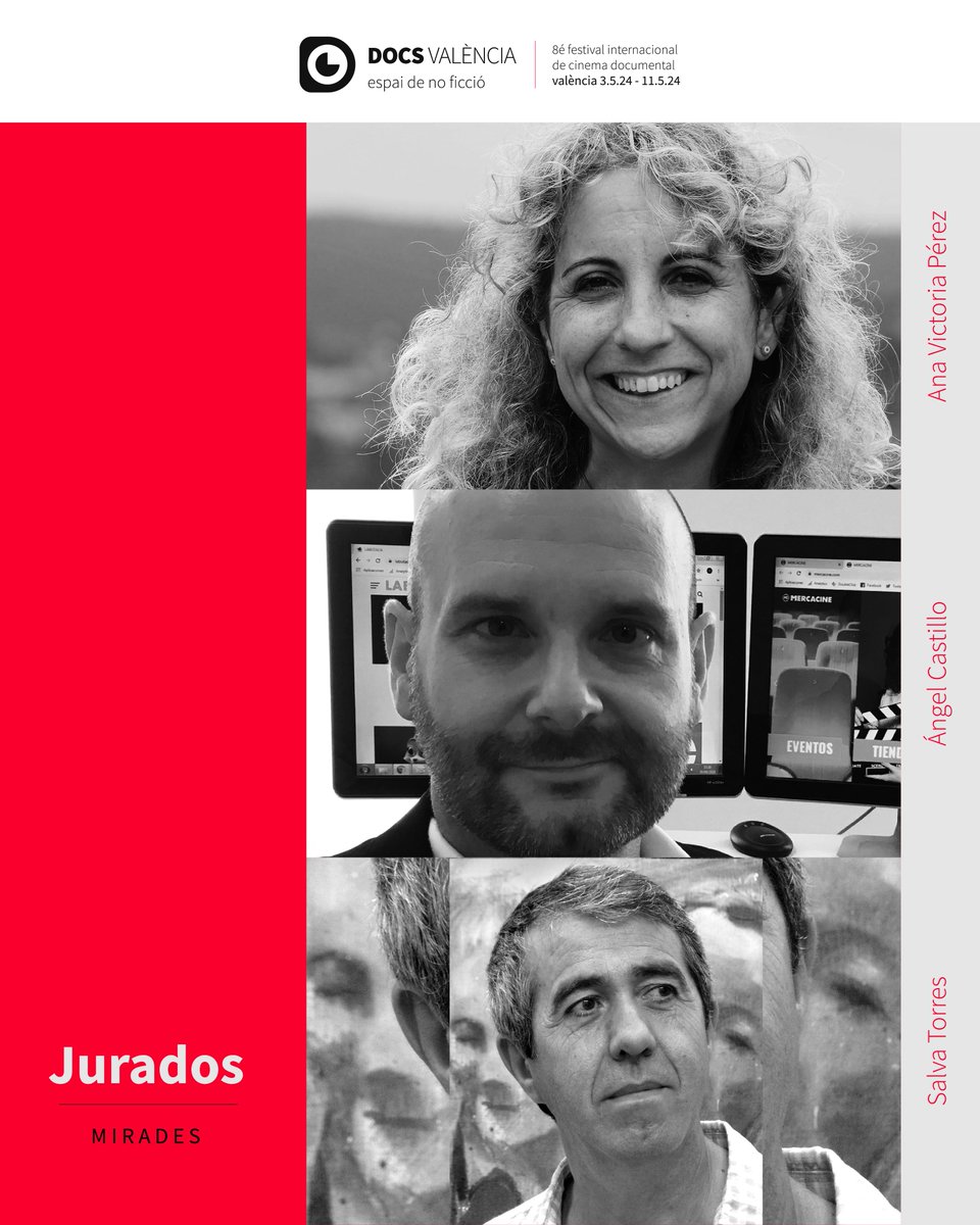 🔹 Jurados Mirades: 🎥 Ana Victoria Pérez 📽️ Ángel Castillo (@mercacine) 🎬 Salva Torres (@revistamakma)