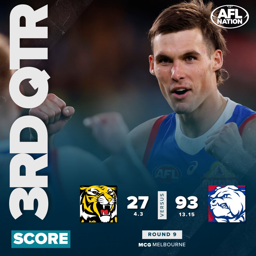 3QT.

Dogs in control.

#AFLTigersDogs
