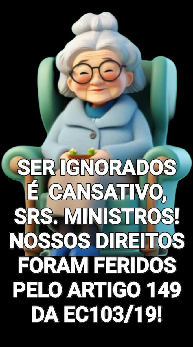 'Os descontos de 14% representam um grande obstáculo para os aposentados. Srs. Ministros do STF, por favor, analisem a inconstitucionalidade do artigo 149 da EC103/19.
@STF_oficial
@gilmarmendes
@LRobertoBarroso
@alexandre
#LulaUneECuida
Dignidade Já
#JustiçaParaAposentados  nsd