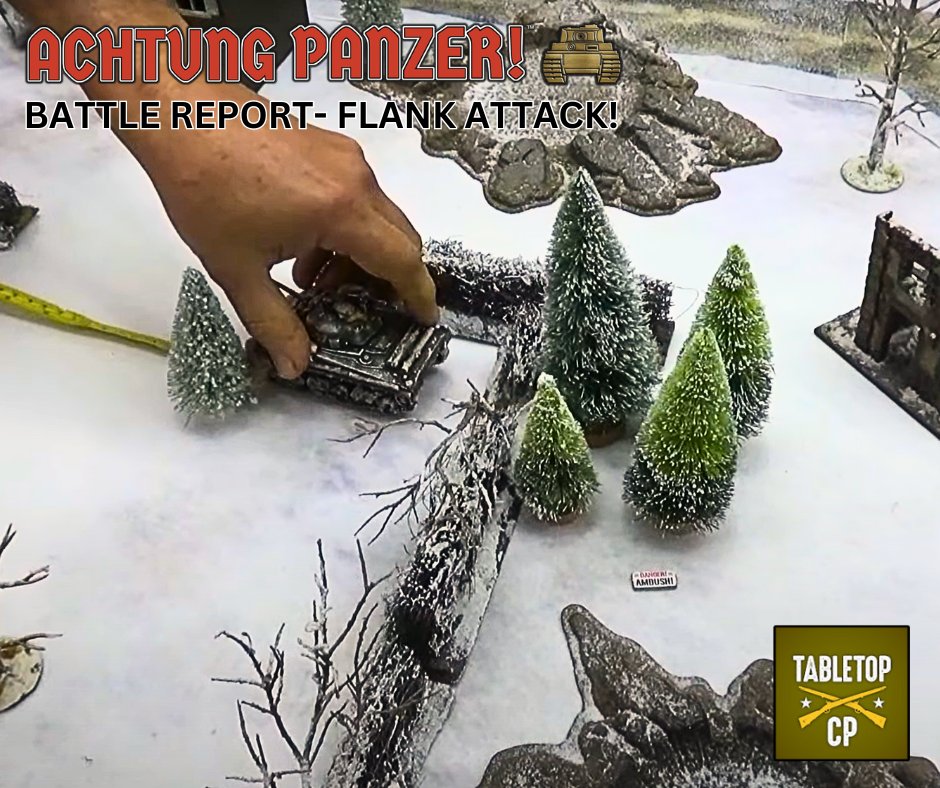 #TabletopCP are back in the Ardennes for a Battle of the Bulge-themed game, playing Mission Five from the #AchtungPanzer rulebook, Flank Attack. 

Watch here! bit.ly/3UP1Ki9

#warlordgames #wargaming #video #watch #warlordcommunity #paintingwarlord #warlordhobby #tanks