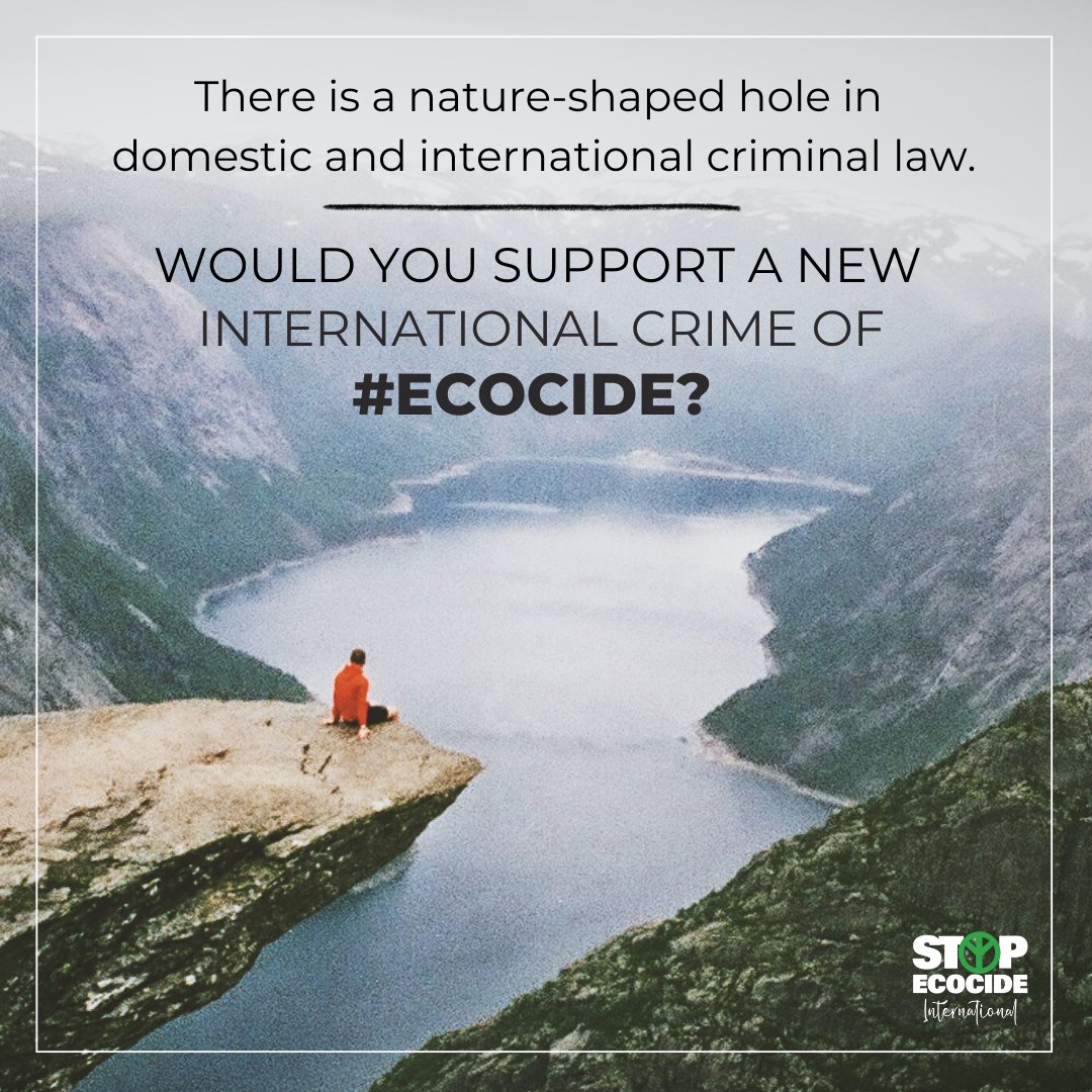 #Ecocidelaw encourages corporate decision-makers + policymakers to take regulatory frameworks seriously - If they risk #ecocide, they could face criminalisation, risking freedom/share value. Help secure a new international crime of ecocide: ow.ly/BTh850RCl59 #StopEcocide