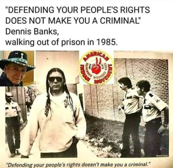 What we say, has been said before by Our Parents and Grandparents. We, are Not guilty of colonizers crimes! #AmericanIndianMovement #LiberateTurtleIsland #LandBack