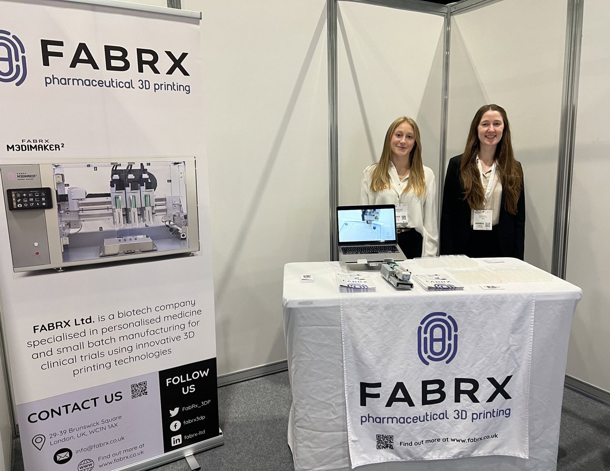 We are at @CPCongress! Come and find us at stand K53 and learn more about pharmaceutical 3D printing for personalised medicine! #FABRX #3DPrintung #CPCCongress #CPC2024 #CPC24