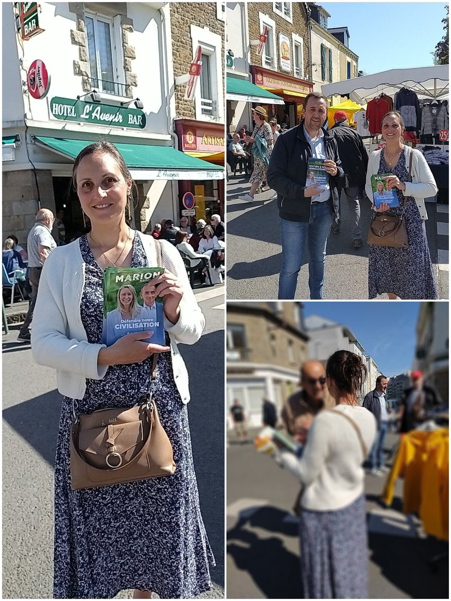 LeilaMarieR's tweet image. Marché ensoleillé ce matin à Saint Malo avec un accueil chaleureux et  rencontres avec des fans de Marion Maréchal !
Le 9 juin #VotezMarion