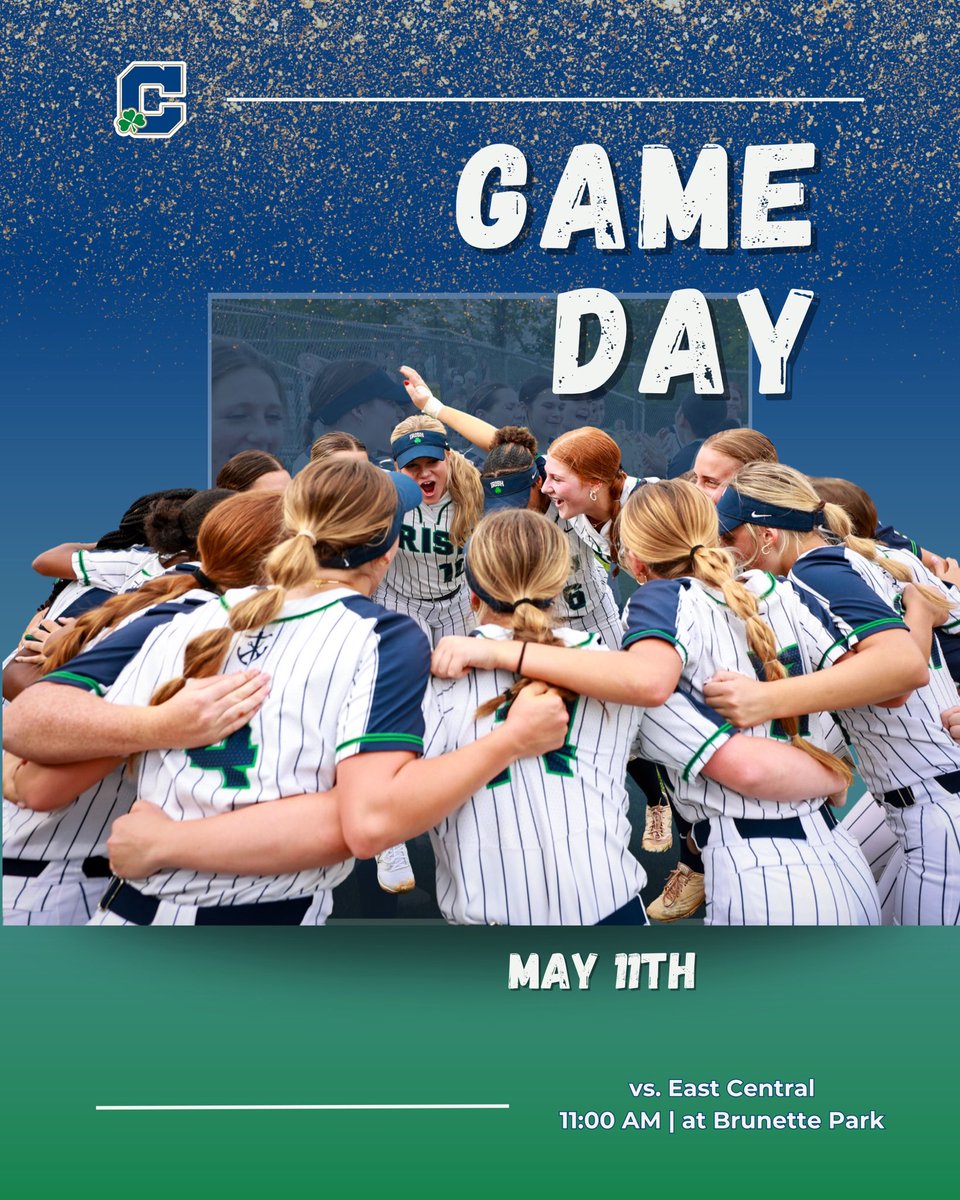 The Irish face East Central today - 11 am @ Brunette Park. Good luck☘️🥎