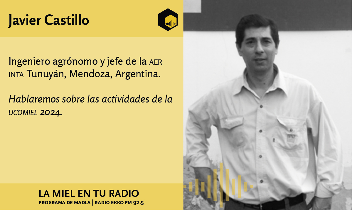 Entrevista a #JavierCastillo, jefe de la AER INTA Tunuyán, Mendoza, por la próxima UCO MIEL 2024. Diferido bit.ly/ivoox-Lamielen… lamielenturadio.com.ar @INTAInforma @EspacioApicola