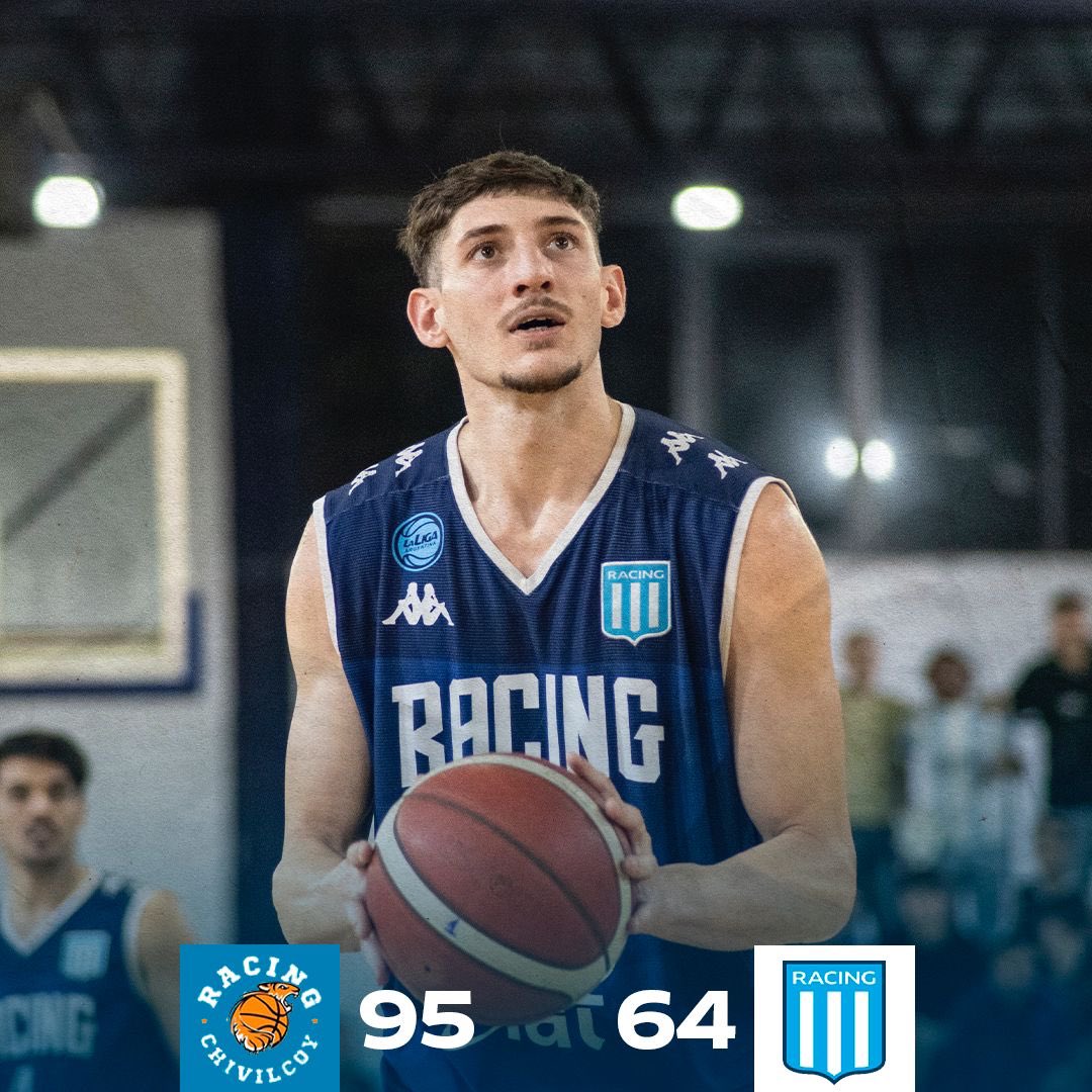 El primer punto de la serie fue para @racingchbasquet . Racing 
cayó por 95 a 64 en el primer partido de semifinal de conferencia Sur de la @ligaargbasquet 

¡A levantar que el domingo hay revancha! 💪🏼

🔜 La serie sigue el domingo 12/05 a las 21:00hs en Chivilcoy 

#Vamosracing