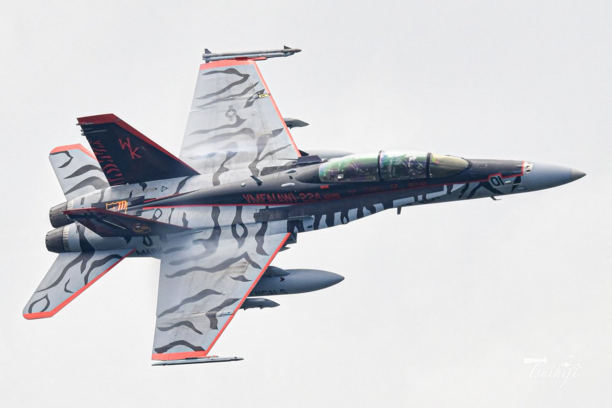 MCAS Iwakuni FD24
MAGTF Demo
VMFA(AW)-224 WK01
F/A-18D

青空バックやベイパーが好みですがプラモ資料としてはこの1枚🐯
#FD24