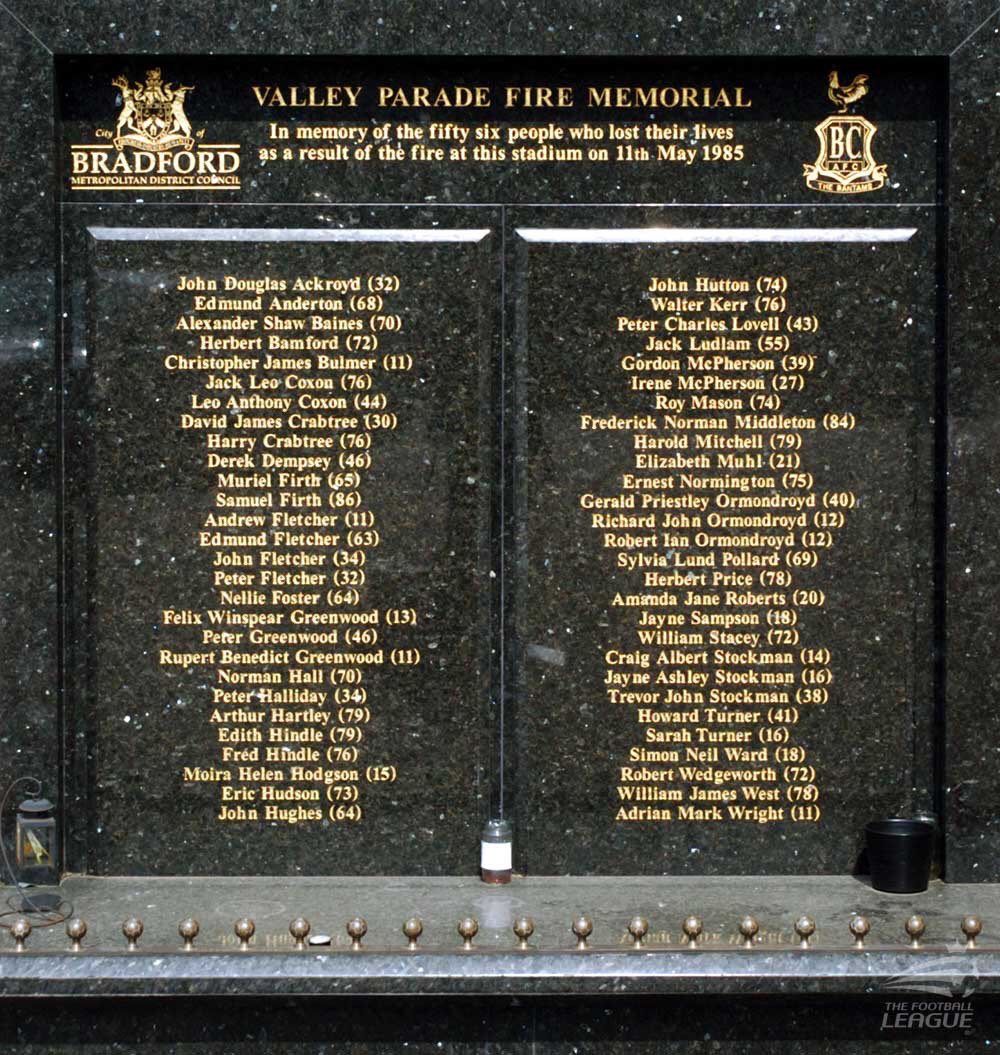 Let us not forget the 56 football fans that lost their lives at bradford City 39 years ago. RIP never forgotten