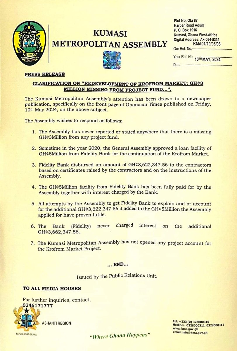 Oh, yes, Ghana now has certain 'imperial' banks that do things their own way in their own style. You borrow GHS 5 million from them to pay a contractor. Somehow, they pay GHS 3.6m more to that contractor. AND SEND YOU THE BILL. And won't explain to you or anyone how or why. 😊😉