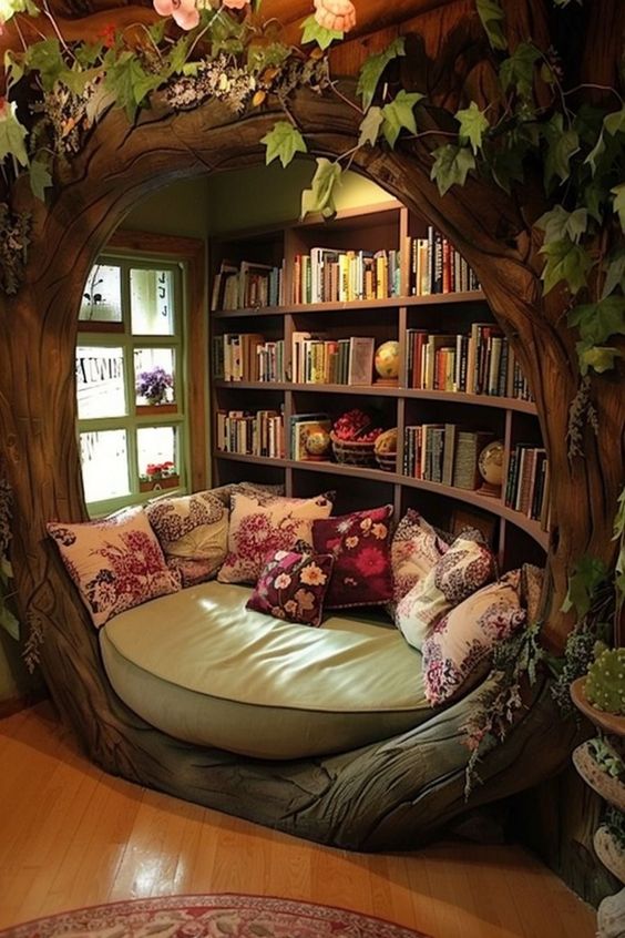 I need a cozy woodland book nook