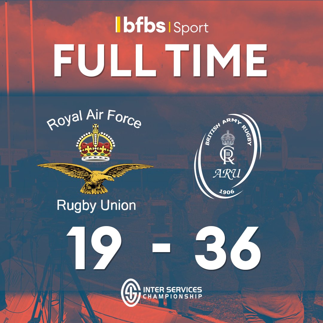 We have FULL TIME here in Gloucester and the @armyrugbyunion women continue their dominance in the Inter Service championship with a commanding win over the @RAFRugbyUnion women! 👏 Highlights to come!