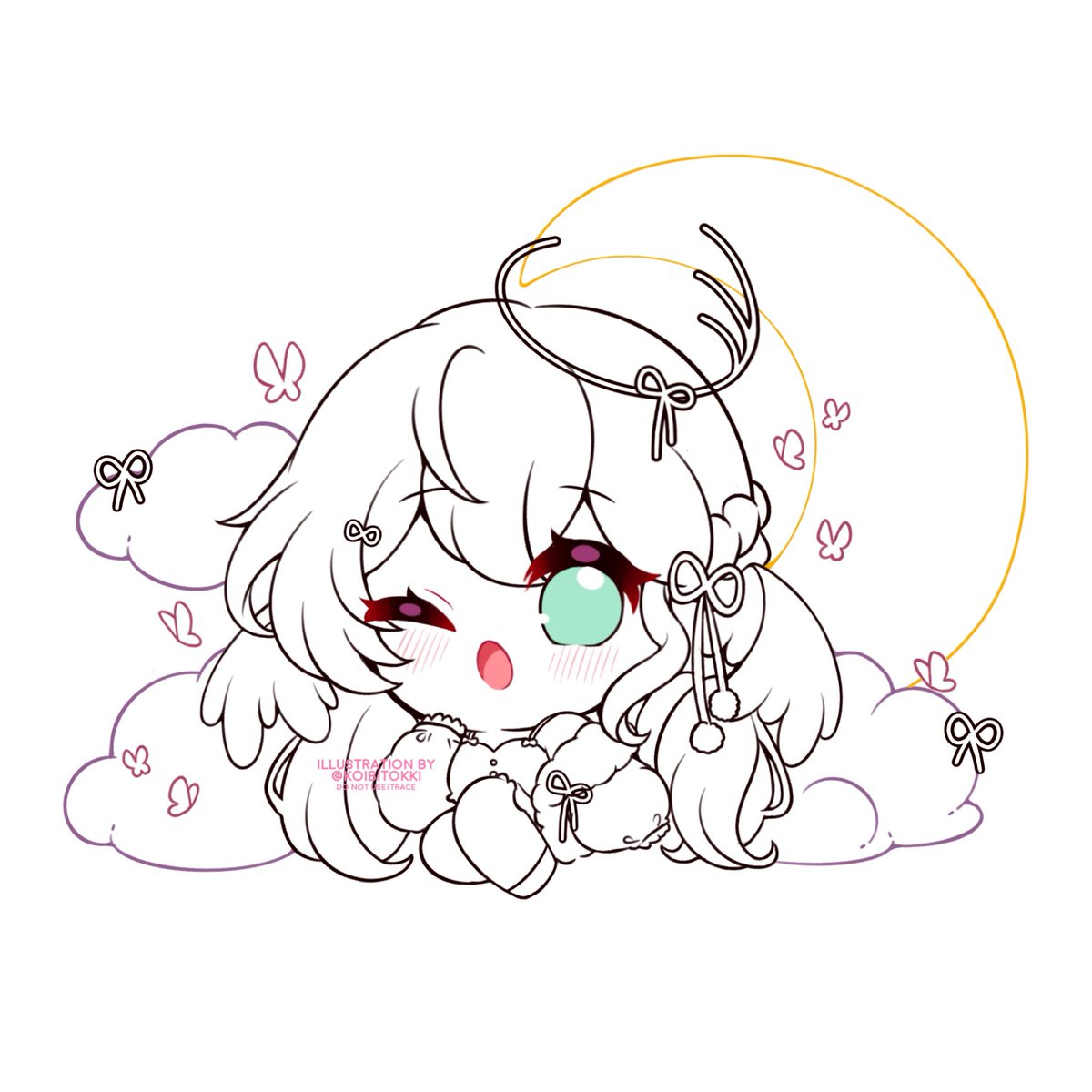 comfy robin wip ☁️🕊️ trying to go back to being a chibi illustrator 💭 #HonkaiStaiRail #RobinHSR