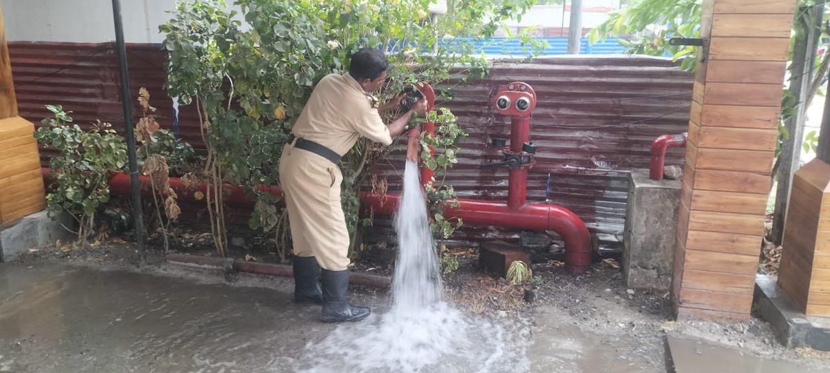For augmentation of water supply to the scene of fire and replenish the tanks of FireTenders, during any major mishap,FireFighters of #F&ES S/Dweep conducted operational check of Hydrant Lines installed in the premises of Hotels/Resorts,on 10.05.24

Good initiative by Incharge