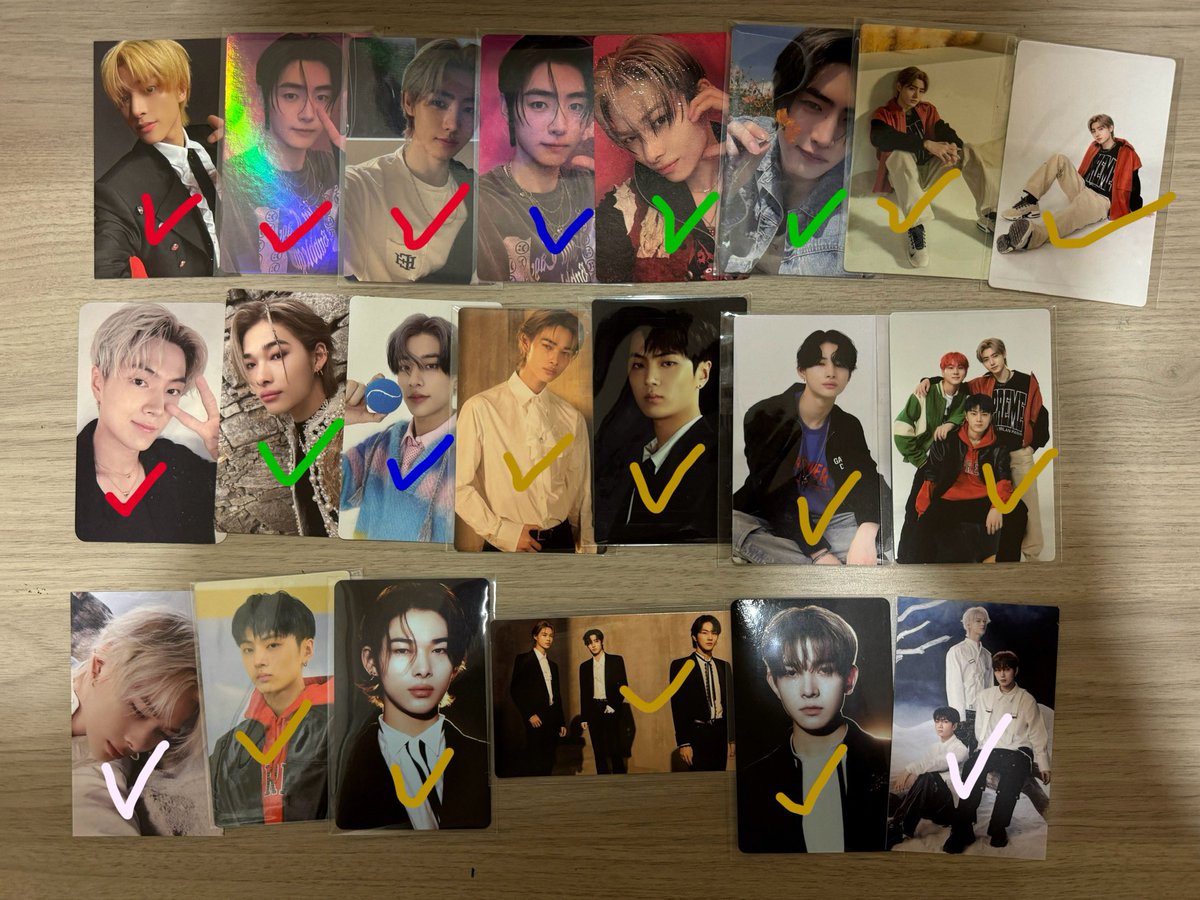 want to sell wts | malaysia only 🇲🇾 

enhypen photocards (prices exclude local postage only) 

🔴 RM30
🔵 RM20
🟢 RM15
🟡 RM 5
⚪️ RM10

pls reply or dm if interested !! 

#pasarENHYPEN #pasarENHYPENMY
@enhypentradeMY