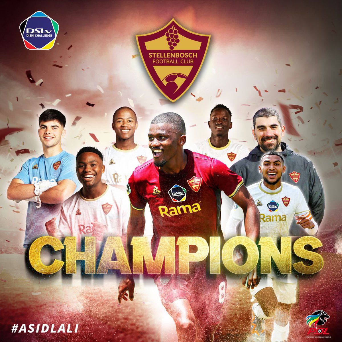 Congratulations to @StellenboschFC , the 2023/24 #DStvDiskiChallenge CHAMPIONS! 👆🏾🏆👏🏾 🎉🎊