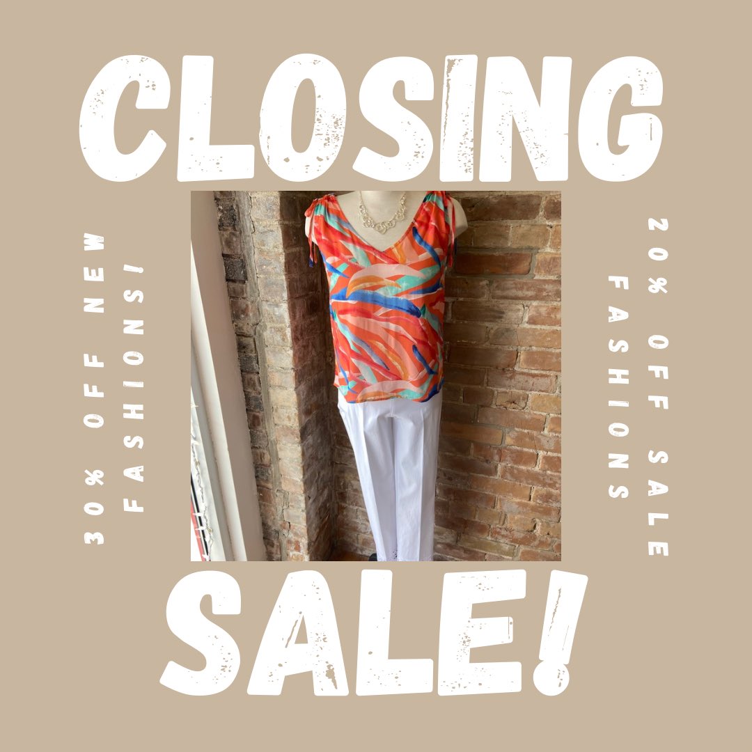 Shop CLOSING SALE on this rainy day!☔️ Note* All sales are final May 31 is the last day to redeem Gift Cards and Credit notes . . #shopck #ckont #shoplocal #closing #storeclosing #closingsale #sale #windsor #chatham #london #sarnia #toronto #dexclothing #josephribkoff