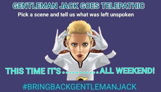Back by popular demand! Weekend Game: Gentleman Jack goes telepathic #BringBackGentlemanJack @BBC @LookoutPointTV