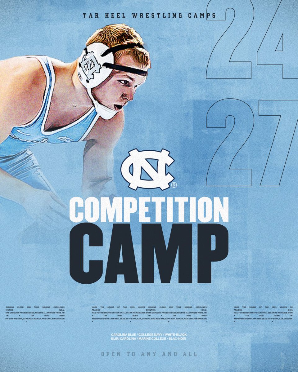 Competition camp is filling up! We look forward to having over 150 kids joining us for camp this summer. We hope to see you there. 🔗: carolinawrestlingcamp.com/2024-competiti…