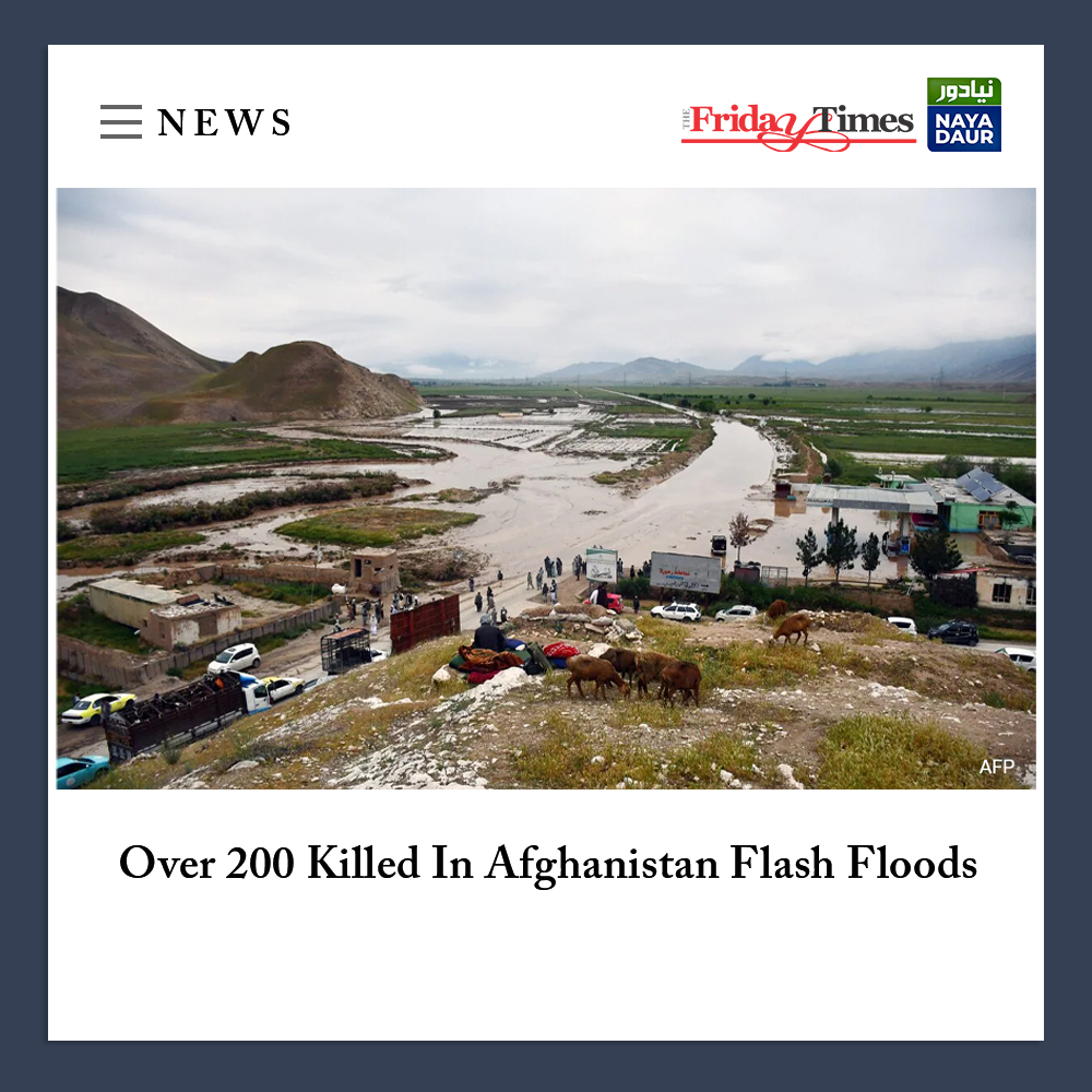UN says thousands have been rendered homeless in Afghanistan's northern Baghlan province after heavy rains sparked massive floods Read more👇 thefridaytimes.com/11-May-2024/ov… #AfghanistanFloods #Afghanistan #AfghanistanUNHCR #Baghlan #heavyrains #rains #floods
