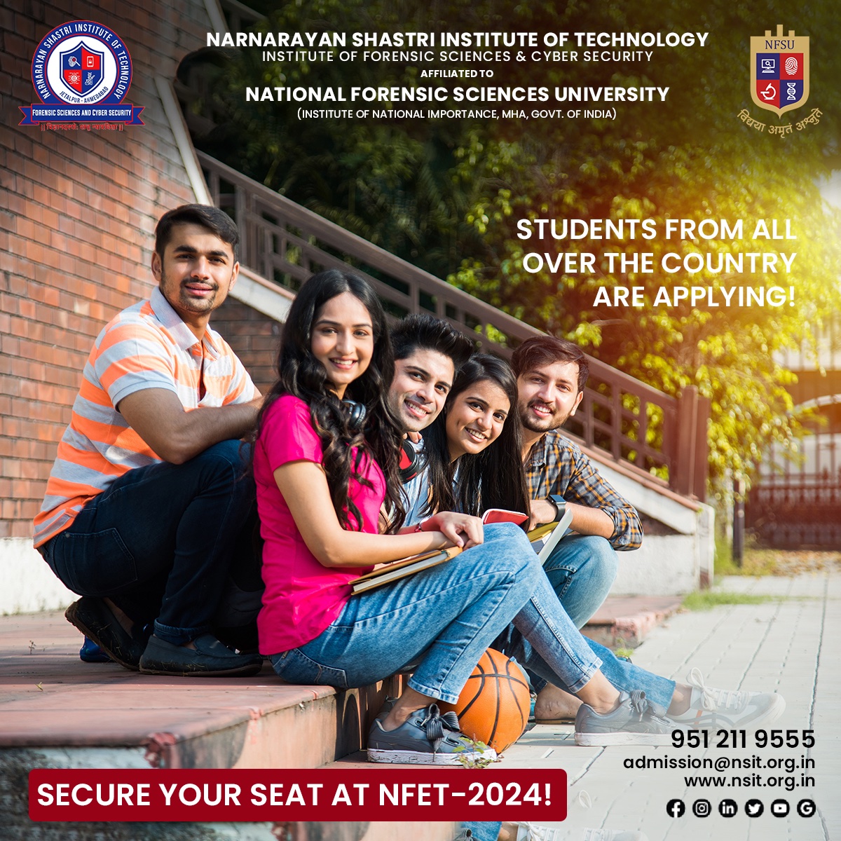 We're receiving applications from all over the country

#nsit #nsitjetalpur #digitalforensics #cybersecurity #ForensicScience #forensics #ahmedabad #AdmissionOpen #ifscs #security #technology #cybercrime #privacy #college #student #education #students #studentlife #universitylife