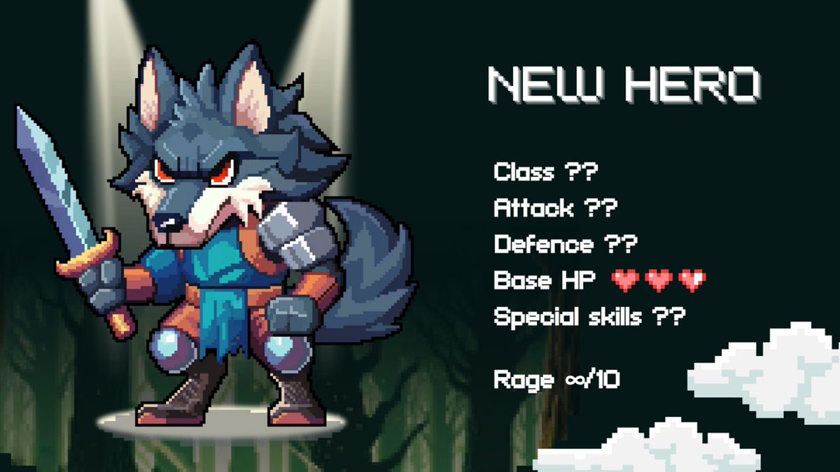 Friendly reminder: Don't pet the wolves in Elderglade. (Especially not this one.) This lone wolf prefers his company served 🩸rare🩸 and his battle rage is a force to be reckoned with. More reveals coming soon... #GameFi #RetroGaming #AIGaming