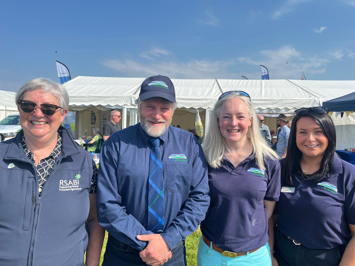 If you are at Ayr Show (Ayrshire Agricultural Association) today come along and say hello! You’ll find us at the @NFUStweets stand - many thanks to NFU for hosting us. Here’s Mary Anne with NFU Scotland President @MartinKennedy, Mhairi Dawson and Sheena Foster. Wishing you all a