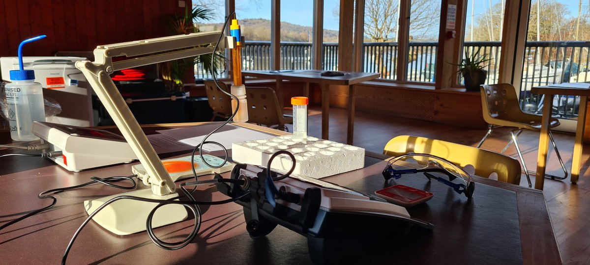 Science hubs now setup for the #BigWindermereSurvey tomorrow - ready to receive #water samples from over 100 sites around #Windermere and the wider catchment for nutrient and bacterial analysis