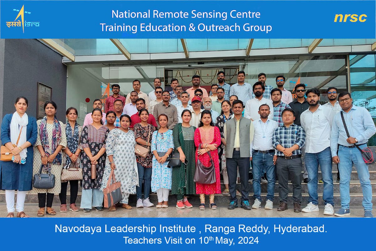 PGTs(Geography) working in JNVs under Chandigarh,Hyderabad, Patna,Pune and Shillong Regions visited the Indian Meteorological Department and the National Remote Sensing Center, Hyderabad on 10-05-2024 as a part of their 12 Days Induction Program organized at NLI, Rangareddy
