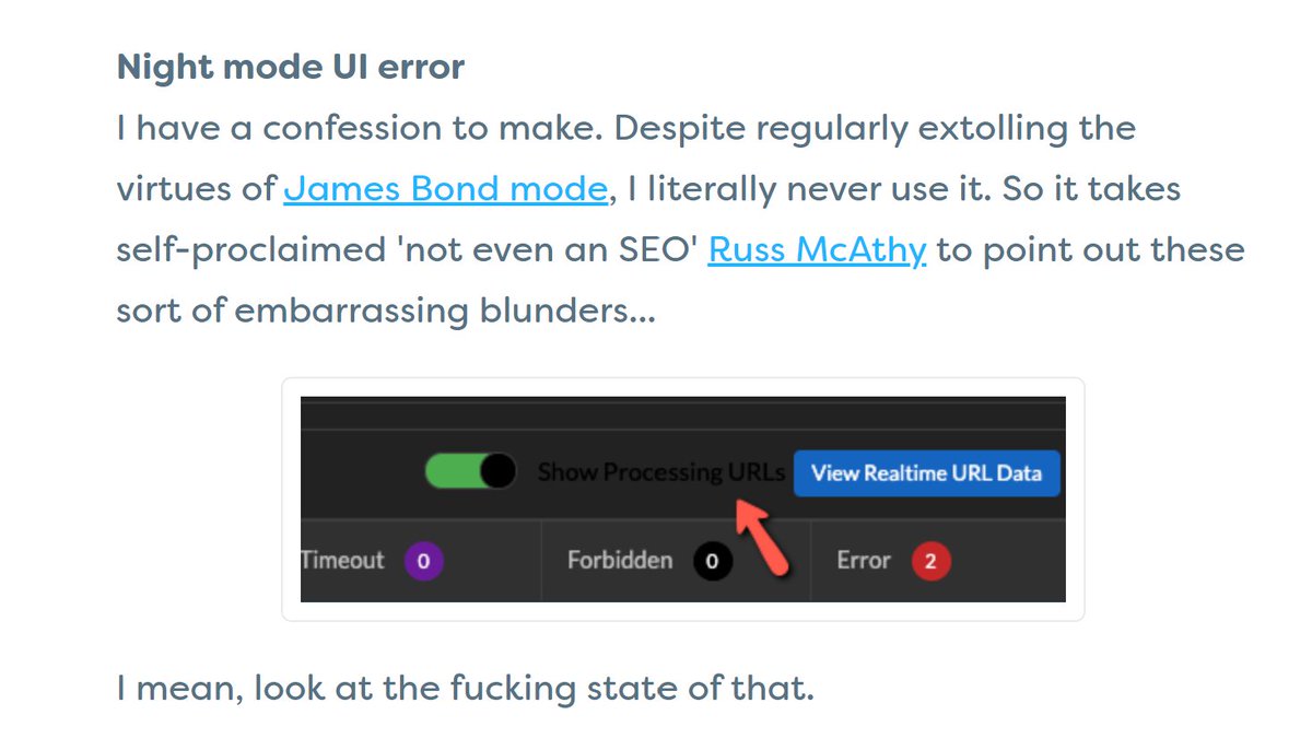 sitebulb's tweet image. What a NIGHT-mare gaff. 😆👏I&apos;m here all week...

(Just another #SEO #releasenotes throwback)